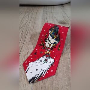 #1816 Dr. Suess 100% Silk Grinch Vibrant Red Holiday Tie